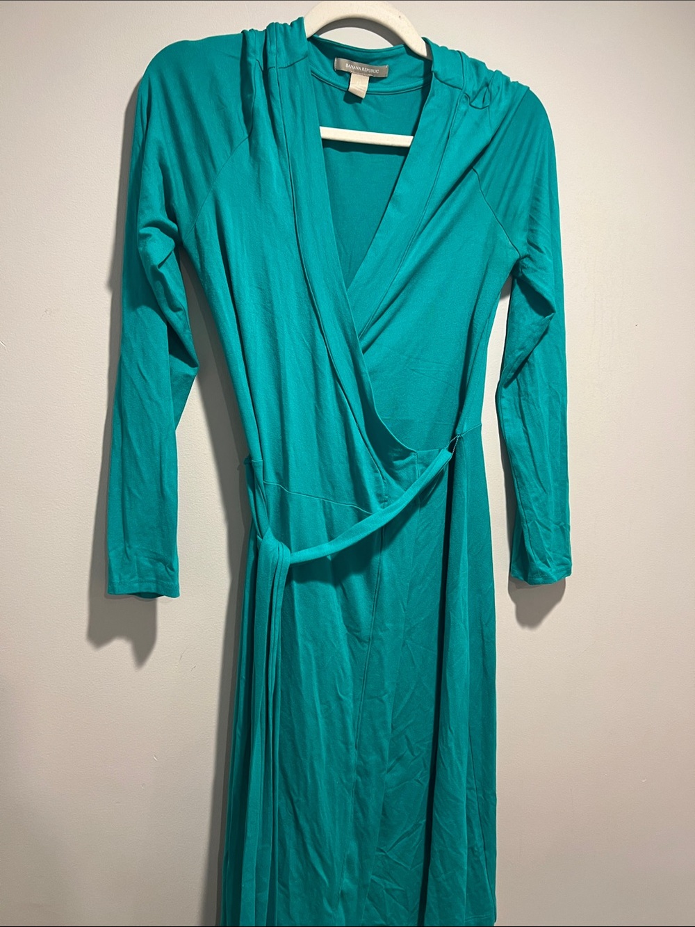 Banana Republic Teal Green Wrap Maxi Dress